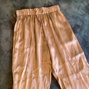 Rose gold silk pant
